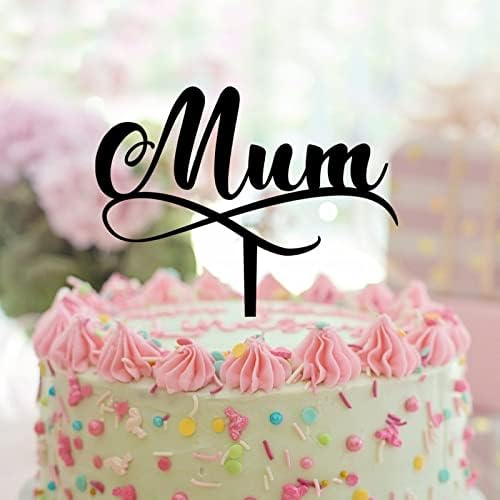 Топперы за торта за мама Акрилни Черни Подаръци За Мама Декор за Парти в чест на рождения Ден на Мама Funny Topper