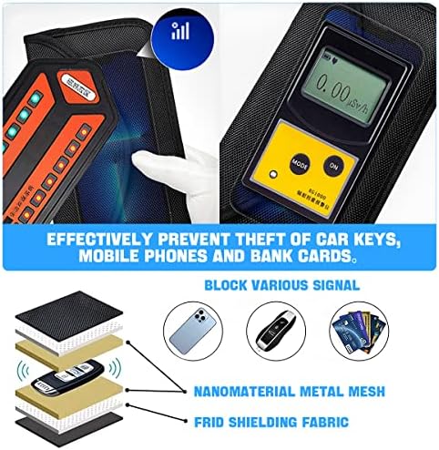 2 Опаковки Чанти sofiq farazova, на Калъф за блокиране на сигнал за мобилен телефон-ключодържател, с RFID Защита