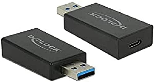 Адаптер Delock USB 3.0 A с жак-жак, USB Type C Черен