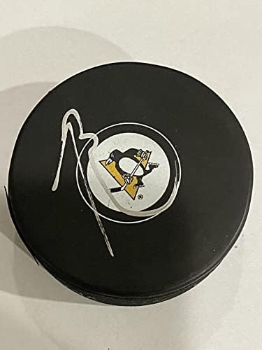 Brian Rast Джоузеф подписа хокей шайба Питсбърг Пингуинс a - за Миене на НХЛ с автограф