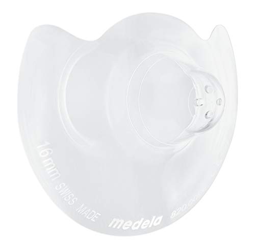 Защитен калъф за контактни зърна Medela, много Малък, 16 мм, за кърмене с затрудненной фиксиране или плоски или обърнати биберони, изработен без бисфенол А (опаковка от 5