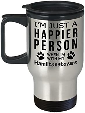 Кафеена Чаша За Любителите на кучета В Пътуване - Щастлив Човек С Hamiltonstovare -Подаръци За спасението на Собствениците