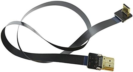 FPV Плосък Тънък Кабел HDMI Mini HDMI под ъгъл от 90 Градуса към Стандартен HDMI пълен размер HDMI Обикновен HDMI