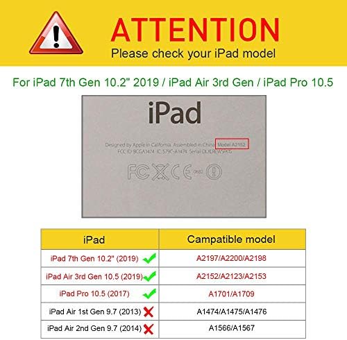 Калъф за iPad 10.2 с държач за карти, Калъф за iPad 8-ви / 7-то поколение, Защитен калъф-награда от изкуствена кожа