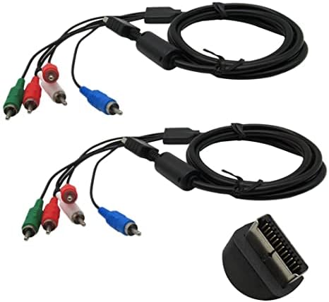 Компонентен AV-видео-аудио кабел NGHTMRE HD 180 см/6 метра, 2 бр. за PS3 и PS2