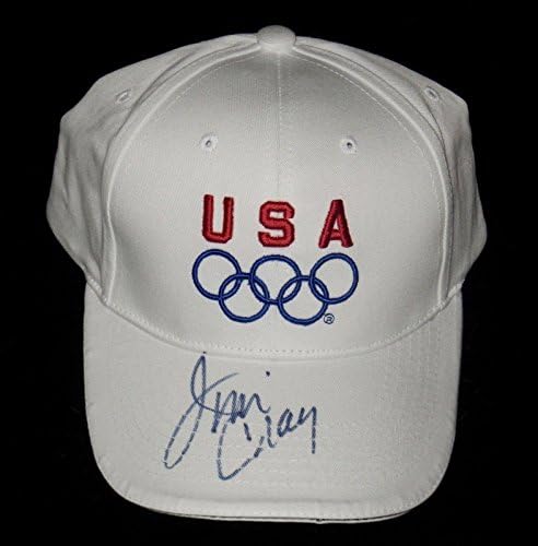 Бейзболна шапка с автограф на Джим Крейг на Олимпийските игри в САЩ (хокей отборът на САЩ 1980) - W/ Coa! - Бейзболни