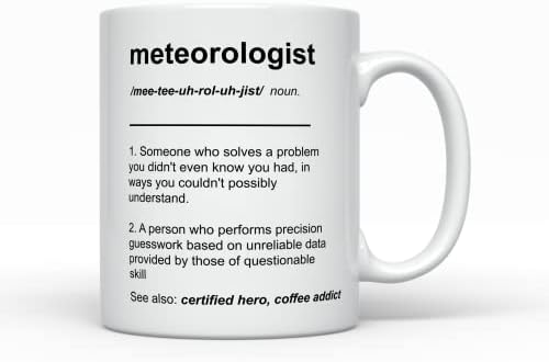 Кафеена Чаша Метеоролога, Забавни Подаръци, за по-Добро Синоптика в света, за мъжете, за Жените, Благодарност Колеж,