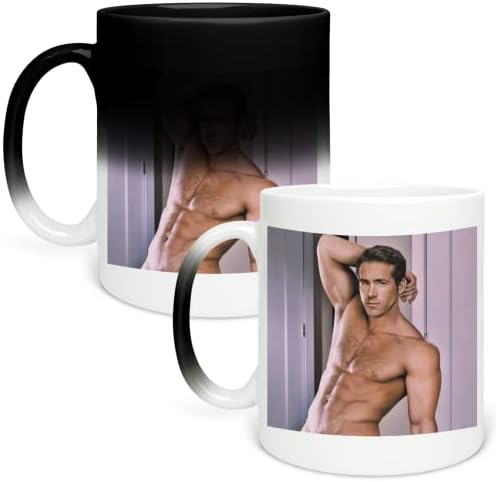 Актьорът Райън Рейнолдс, Секси Тяло Без риза, Магическа Чаша, с Променящ се Цвят, Магическа Чаша за чай и Кафе,