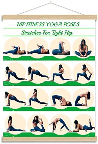 Луксозен Плакат с Позами за йога в стил хип-Хоп-Диаграма За йога В Стил Хип-Хоп -Тренировка За цялото тяло, Медитация,