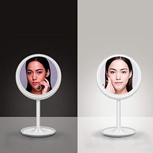 KXA LED Огледало За Грим, 16 Led Огледала за Тоалетна Масичка с фоново Осветление на Сензорния екран с Литиева батерия,