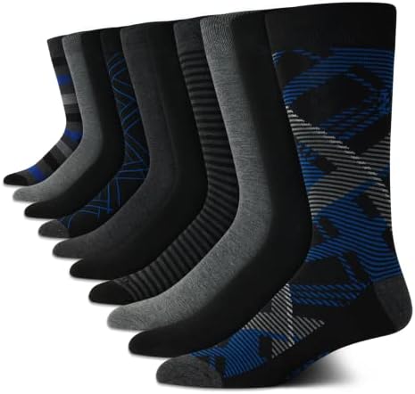 Мъжки Тържествено чорапи IZOD - Леки и Удобни чорапи за екипажа (10 опаковки)