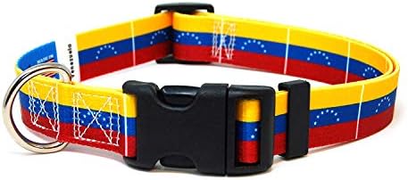 Нашийник за кучета Венецуела | Знаме на Венецуела | Быстросъемная обтегач | Произведено в Ню Джърси, САЩ | за малки