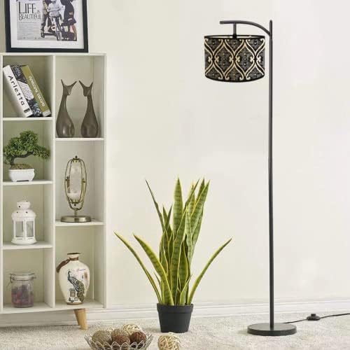 Лампиона от ратан DANGGEOI с Уникален Дизайн, под лампа в селски стил, 62,9-Инчов Оплетка под лампа за дневна, Ретро