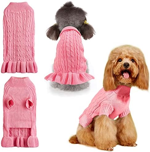 Рокля-пуловер за кучета с опашка на Русалка, рокля-пуловер за котки, Трикотаж, Леко Сгъсти Топлия Зимен Пуловер