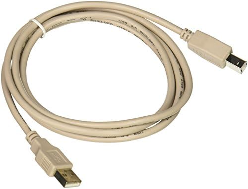 MyCableMart 6 фута USB 2.0 сертифициран кабел 480 Mbps тип A за да се свържете към конектора B, бежов