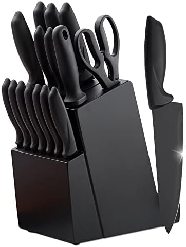 Комплект кухненски Ножове NIUXX от 18 теми с мощност, Универсален Органайзер за дървени Ножове на Масата с дъска