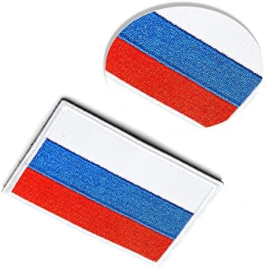 4 бр. Ленти с руски флаг, Бродирани нарукавная обогатяване с плетене на една кука и линия, флаг, Тактически Ленти