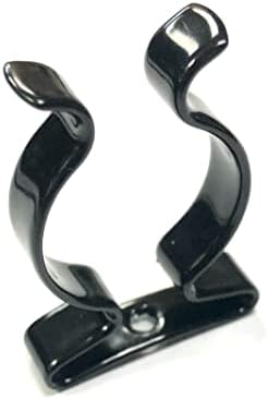 8 x Хавлиени Скоби за инструменти, Черни Дръжки от Пружинна стомана с Пластмасово покритие диаметър 10 мм