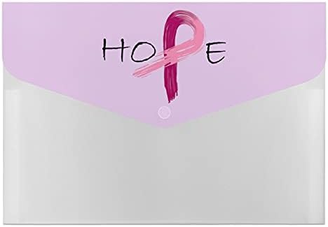 Розовата Лента - Файл Осведомеността за Рака на гърдата, Чантата си Папка за Документи, Органайзер за Документи,