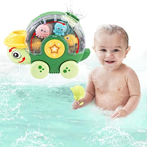 Играчки за баня Sitodier за деца от 18 месеца, Играчка за баня с черепашкой за дете на 2-3 години, Играчка за вода