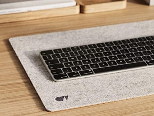 Подложка за клавиатура и мишка от дъбова филц и корк – Аксесоари за офис маси за мъже и жени – Аксесоари за работа