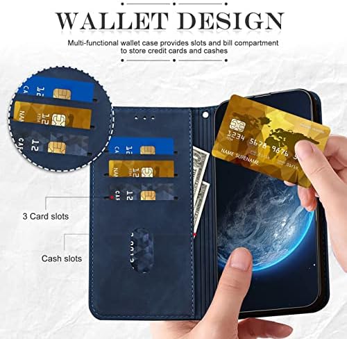 Калъф YIRRANZD за Samsung Galaxy S22, една чанта-портфейл с държач за карти, калъф от изкуствена кожа, Поставка