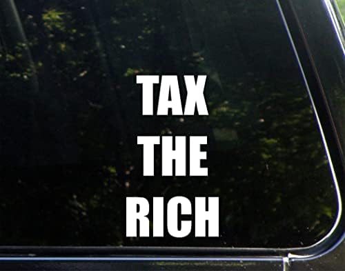 Обкова богатите от данъци (3-3/4 x 6-1 / 2), Стикер на бронята, вырезанная боя, за прозорци, автомобили, камиони,
