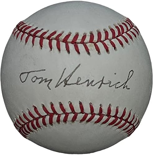 Това Хенрич с Автограф от Официален представител на Американската лийг бейзбол (JSA) - Бейзболни топки с автографи