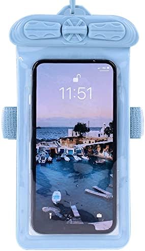 Калъф за телефон Vaxson, Съвместим с водоустойчив калъф Lenovo A889 Dry Bag [Без защитно фолио за екрана] Син