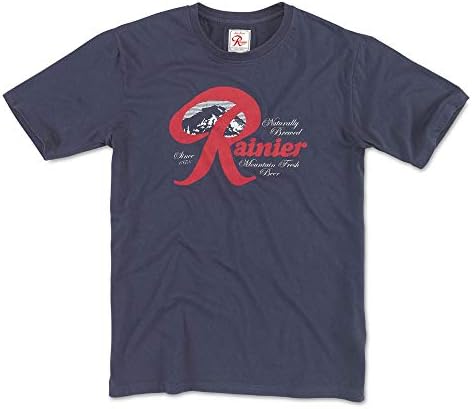 Класическа тениска с логото на Rainier Естествено Brewed