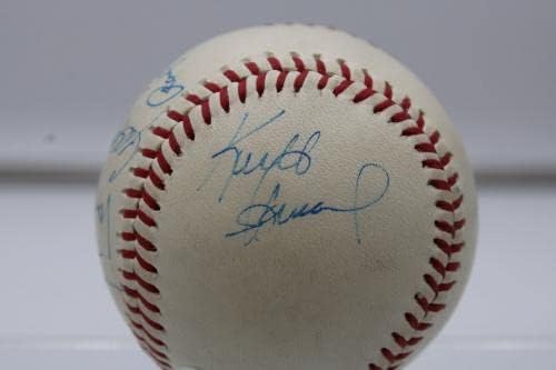 Гуудън / строберри / ернандес / Майърс + 1 Бейзболен Автограф с Автограф на Jsa Jz2552 - Бейзболни топки с автографи
