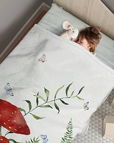 Детско одеяло - 30 x 40 - Ферма Пролетта Эвкалиптовые гъби, Супер Меки Бебешки Одеала за момчета и Момичета | Одеало