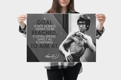 Плакат с Мотивационни Цитат на Брус Лий, Вдъхновяващи Плакати със Снимки, Декор Фитнес, Тренировки, Смесени Бойни