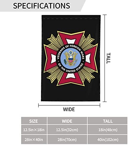 Ветераните от Чуждестранните войни Флаг Декоративен Флаг За Външно Банер Знак Градински Флаг Кола Флаг Вътрешно
