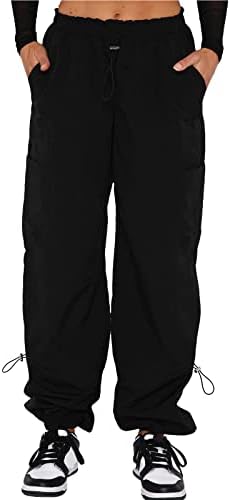 Дамски Панталони-Карго с ниска Талия, Ежедневни Обикновена Панталони Harajuku в ретро стил Y2K, Широки Панталони