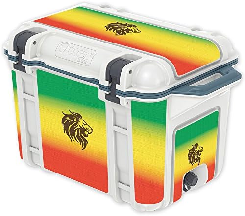 Калъф MightySkins (охладител в комплекта не са включени), Съвместим с OtterBox Venture 45 кв. Cooler - Rasta Lion