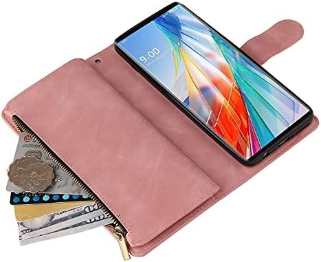 Калъф за телефон LBYZCASE за LG Wing 5G (2020 г.), една чанта-портфейл LG Wing, Луксозен Кожен калъф-книжка с панти