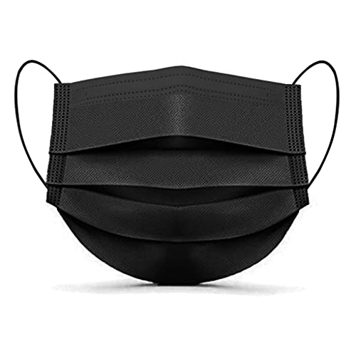 Черно-черни маски за еднократна употреба, направени в САЩ _медицинские_ маски за лице mascarillas desechables черна маска-пеперуда medium b