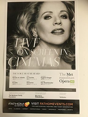 Метрополитън опера 11 X17 Оригинален Промо-Постер на филма Бездната 2017 Рене Флеминг
