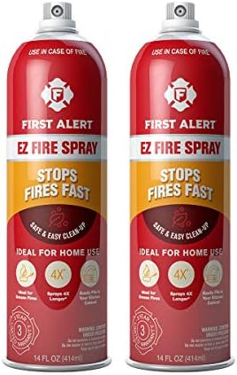Акумулаторна пожарогасител First Alert HOME2PRO, съответстваща на стандартите на UL 2-А: 10-B: C, Червено и First