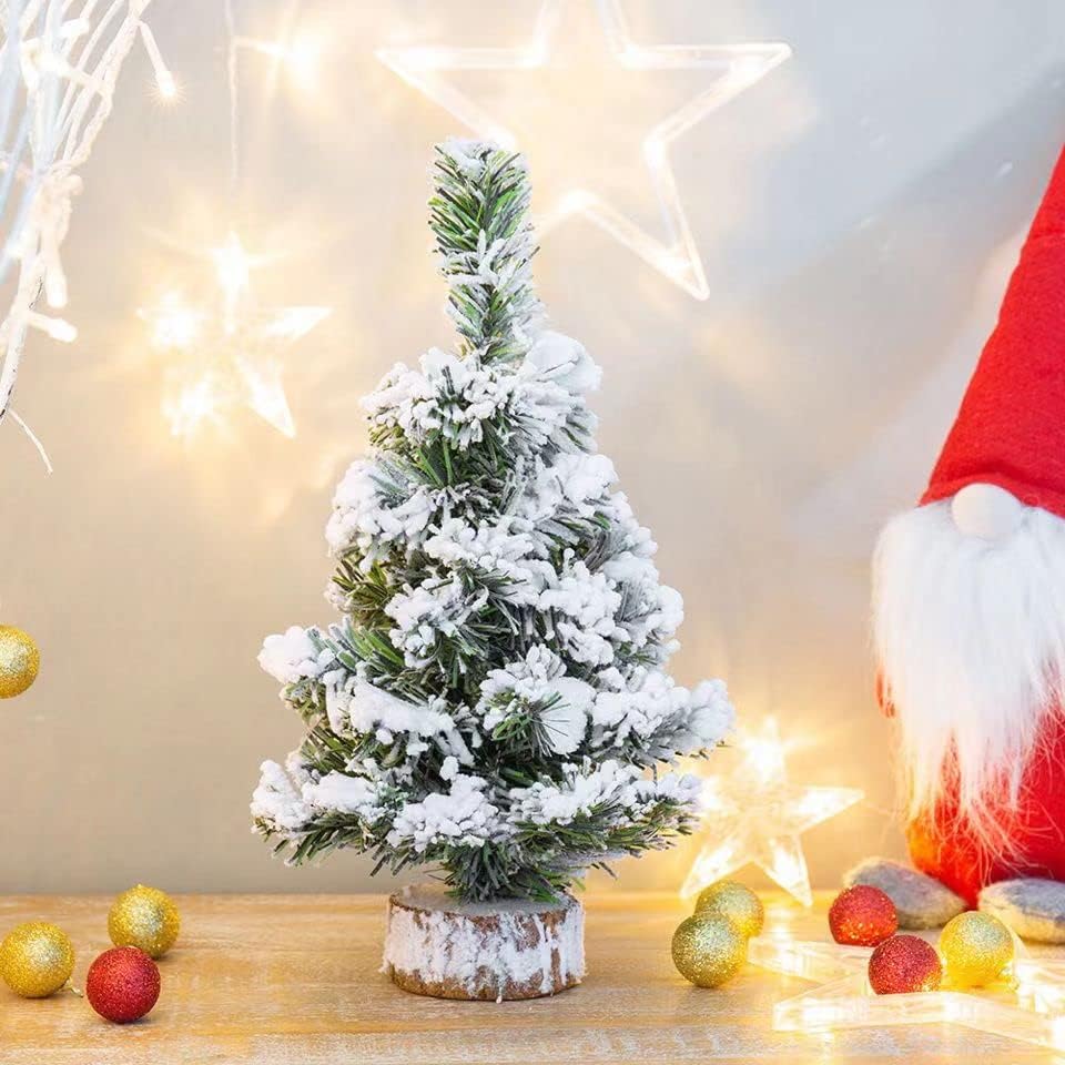 Миниатюрна Бяла изкуствена Коледна елха (Бяла Коледна елха 12 инча)