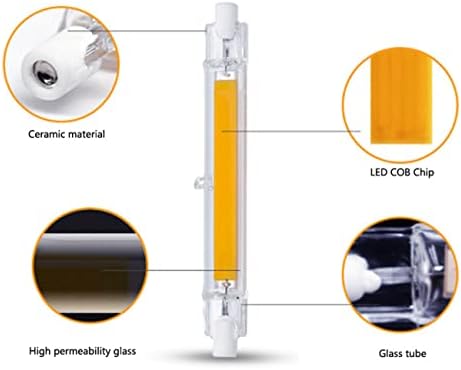 Edearkar R7S 118 мм Led лампа 15 W J Тип T3 Двустранен led прожектор с регулируема яркост на КОЧАН (еквивалент,