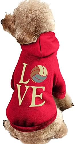 Волейболно Облекло Love Dog, Зимни Блузи за домашни Любимци, Меки и Топли Блузи за Малки до Средни Кучета