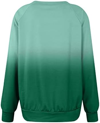 Блузи UOFOCO за жени, Есента Ретро Пуловер Оверсайз, Дамски Празнична Риза с Кръгло Деколте и Дълъг Ръкав, Удобна