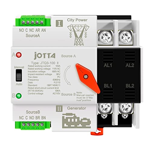 Jotta W2R 2P 100A 110V PC Type Mini ATS Автоматичен Превключвател прехвърляне на 100 Амперных Електрически ключове