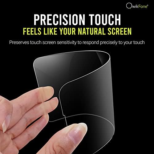 QwikFone Extra Tough 3 Опаковки, Защитни фолиа, изработени от закалено Стъкло за iPhone 13/Pro 6,1 С Много проста