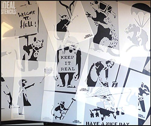 Шаблони Banksy - Нюхающий Кокаин Ченге, Ченге / за многократна употреба Шаблони за домашен интериор и артистични