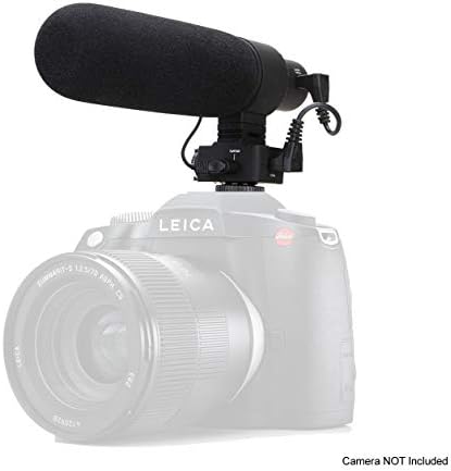 Подобрен Суперкардиоидный микрофон за Canon EOS Rebel T7i (Стерео /Пушка) с ръчен вятър Dead Cat