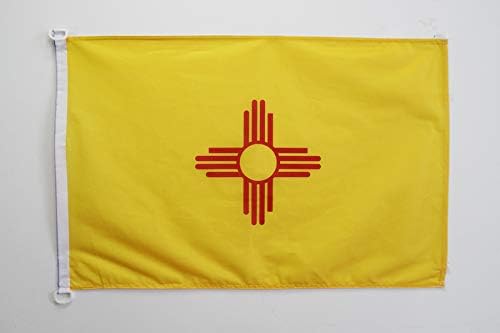 ФЛАГ AZ Морски флаг Ню Мексико 18 x 12 - Знамена на Нов мексиканския щат на САЩ 30 x 45 см - Банер 12x18 инча за