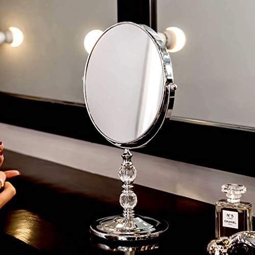 Тоалетен Огледало WODMB, Многоугольное Въртящо се Монтиране на Стенно Огледало за Грим за Спални, Баня, дом на Душата